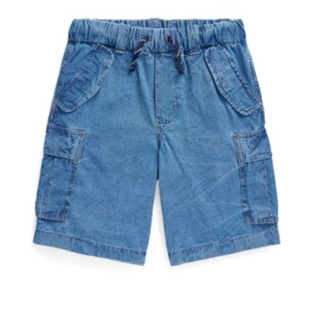 NWT POLO by RALPH LAUREN Big Boys Denim Cargo Shorts Size 12